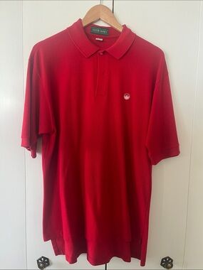Outer Banks Red Polo Shirt with Chest Emblem